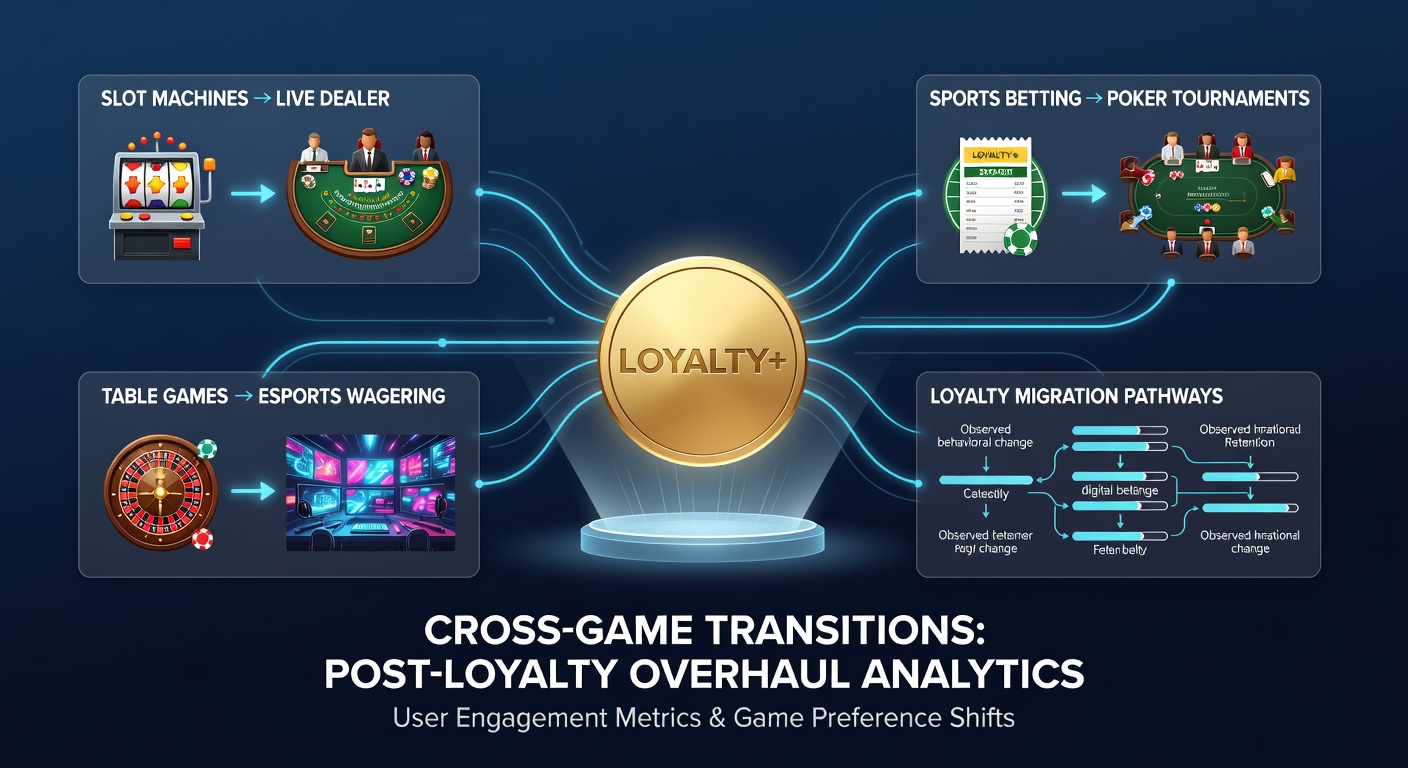 Analytics dashboard showing player movement between game categories following loyalty updates