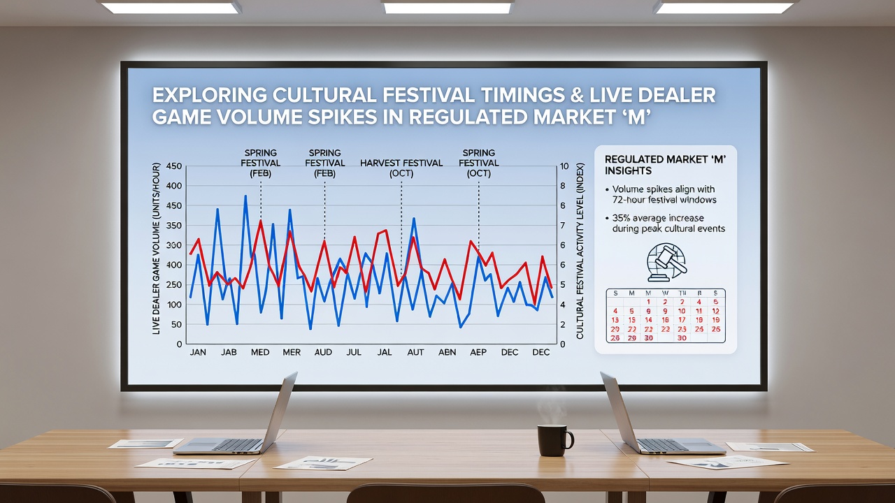 Charts displaying live dealer session volume increases during cultural events