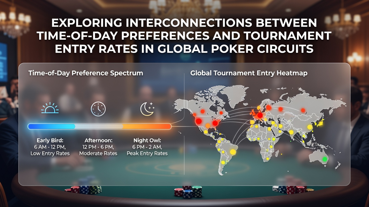 Analysis of entry rate fluctuations tied to tournament start times in international poker events