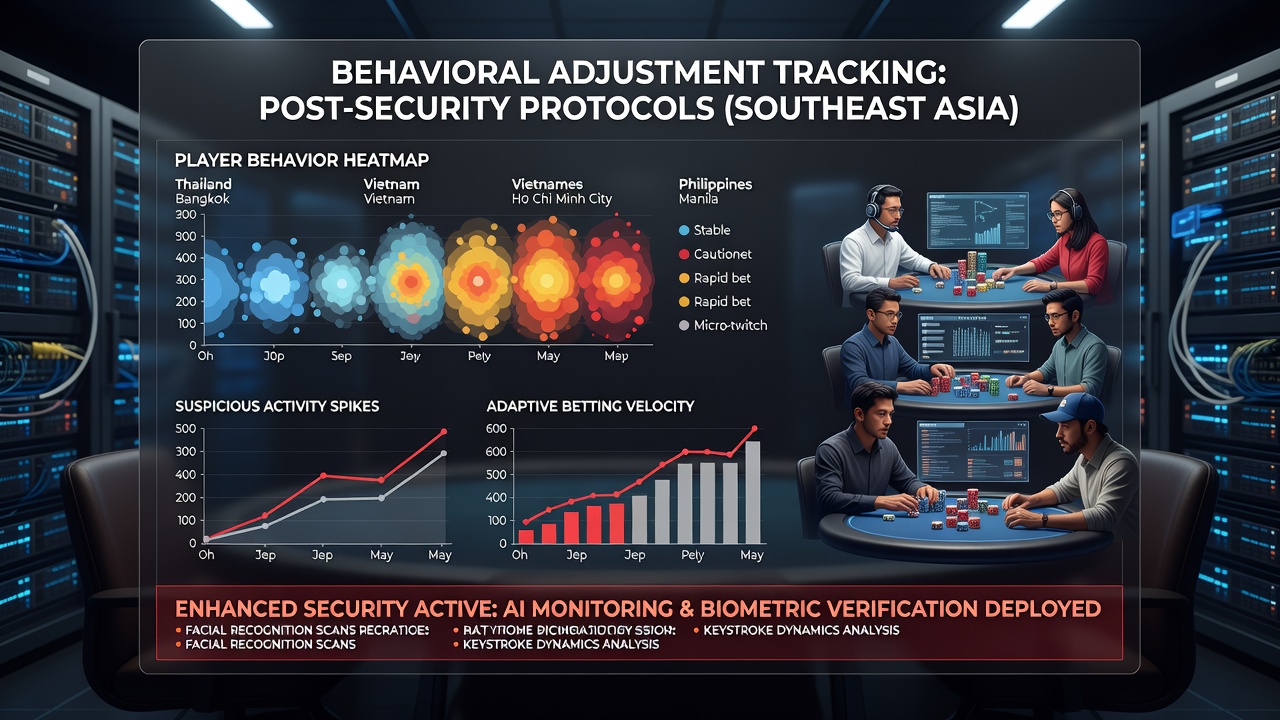 Virtual poker interface showing security protocol indicators in a Southeast Asian online gaming environment