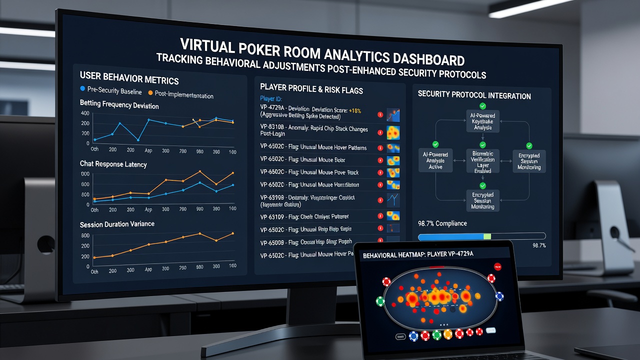 Analytics dashboard displaying behavioral data trends from Southeast Asian virtual poker platforms