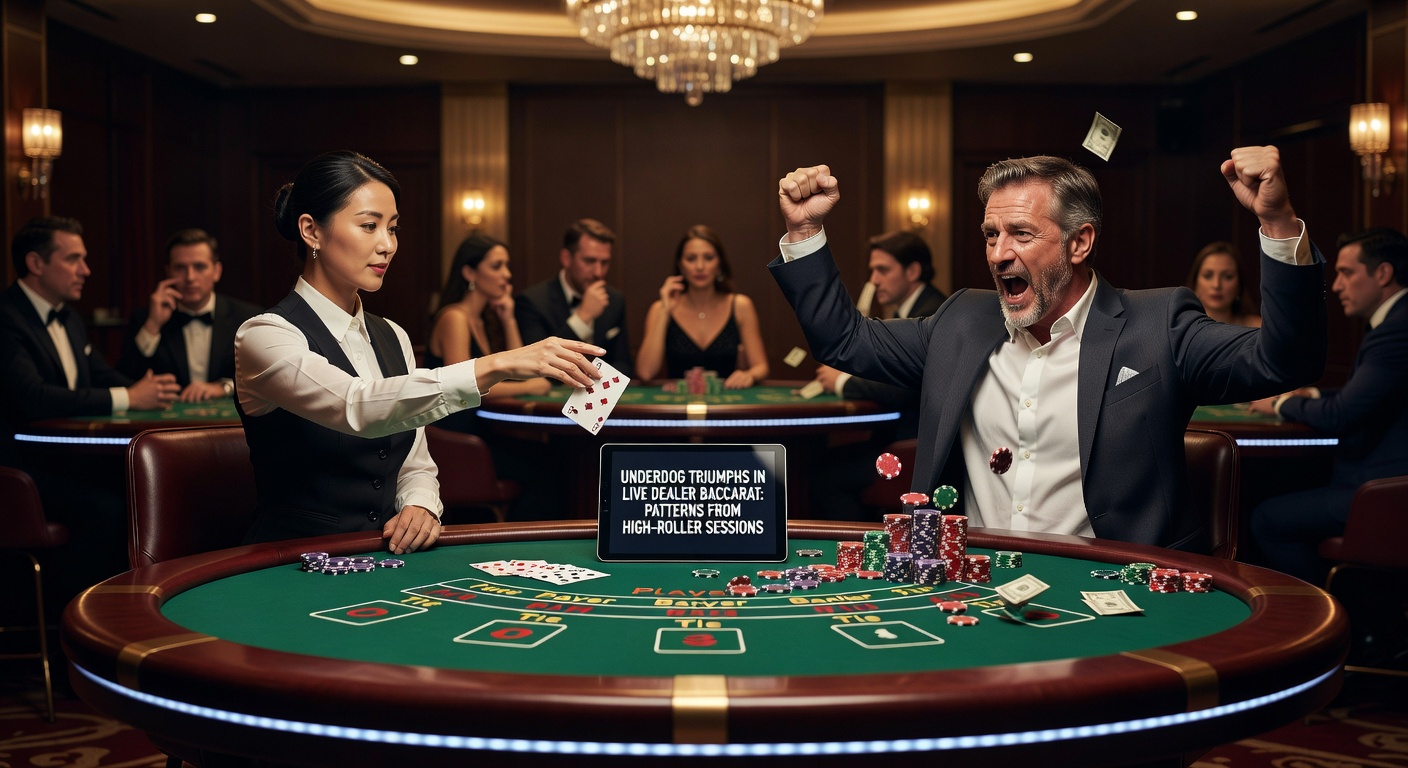 Close-up of a baccarat roadmap displaying a dramatic streak reversal during a high-stakes live session